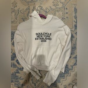 Soulcycle white hoodie